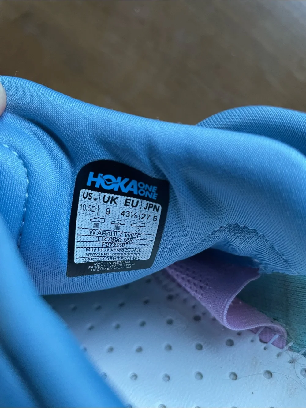 Hoka One One Arahi 7 Running Sneakers Illusion Dusk Blue Women's 10.5 Wide